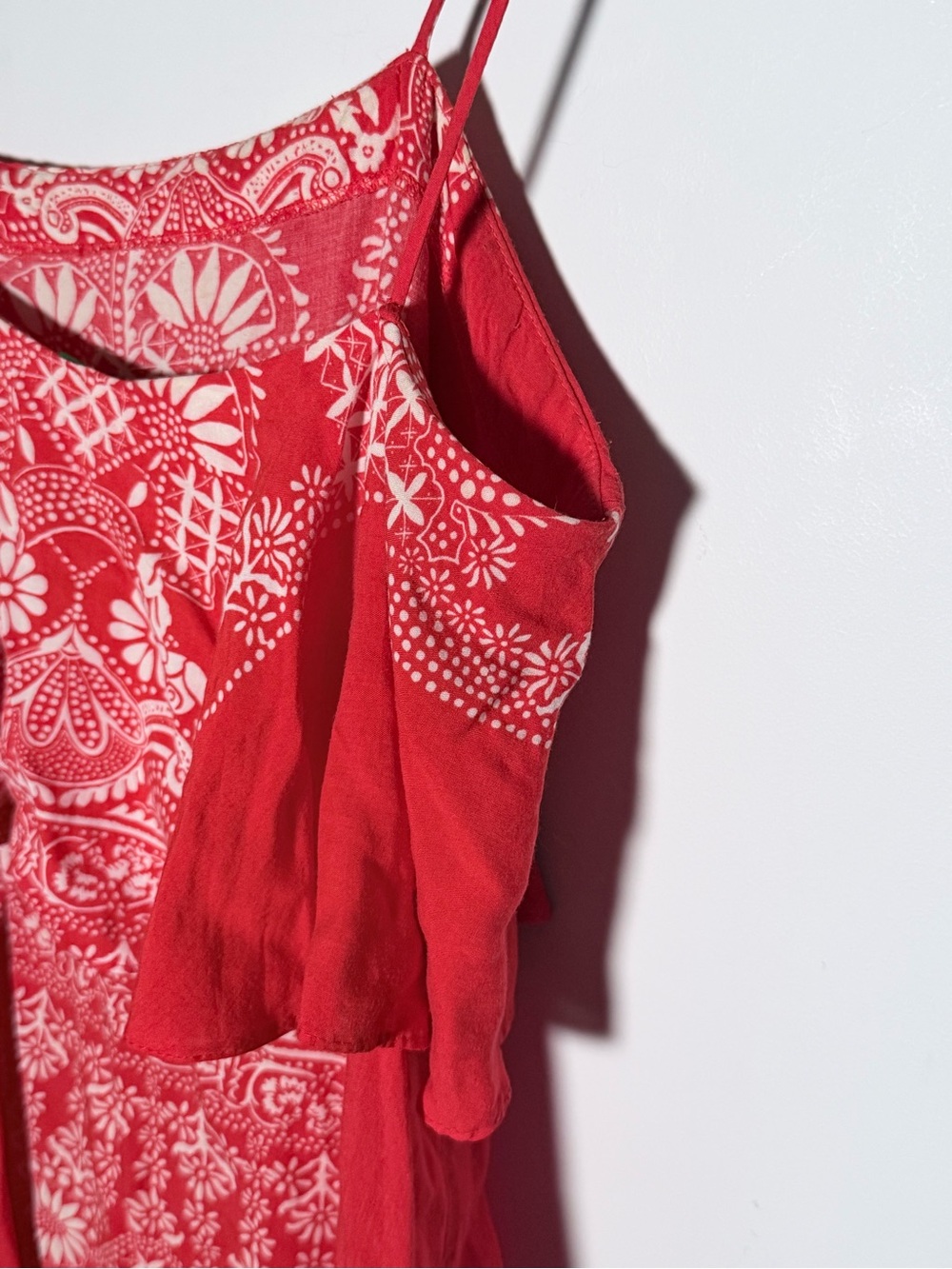 FARM Rio Red Cold-Shoulder Print Midi Dress - Picture 6 of 9